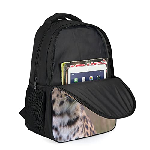 Mochila infantil de animales salvajes, diseño de leopardo, gris brillante., talla única,