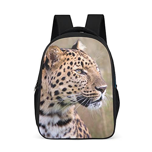 Mochila infantil de animales salvajes, diseño de leopardo, gris brillante., talla única,