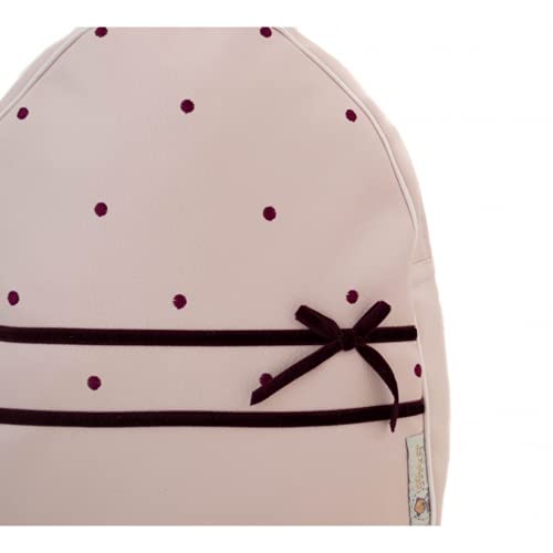 Mochila infantil Personalizable de Ecopiel - Mochila Bebé - Modelo Alaia - Color Rosa/Granate - Medidas 11 x 24 x 30 cm - Personalizar Regalos - Handmade - Hecho en España - Nenel