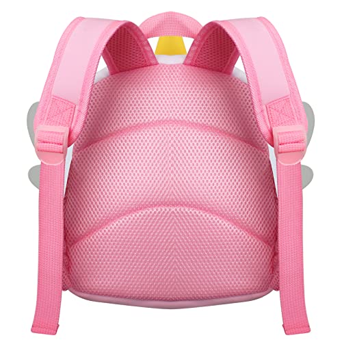 Mochila infantil TEAMEN® Mochila escolar para niños pequeños, diseño de animales, para niños de 2 a 5 años, White,