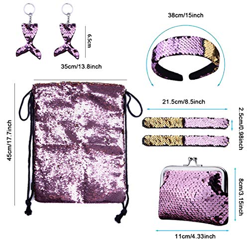 Mochila Lentejuelas Niña Reversibles, Bolso Lentejuelas Niña Mochilas de Lentejuelas Niña Cuerdas Mujer Sirena