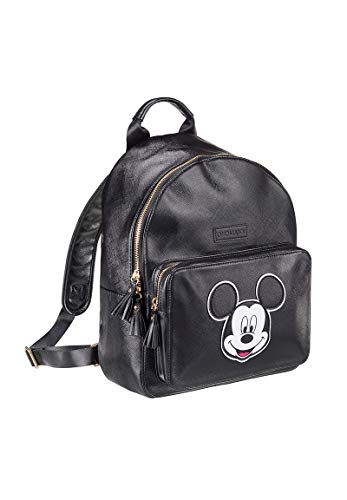 Mochila Mickey Mouse para niñas y mujeres para grandes y pequeños niños adultos, Negro (Multicolor) - VN-9596