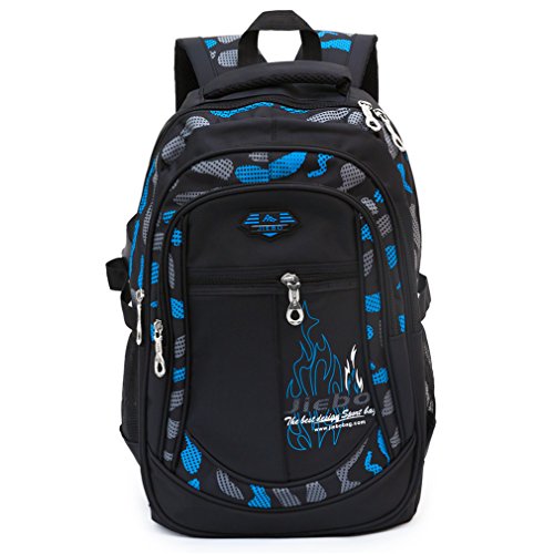 Mochila Niños Mochilas Escolares Grandes Mochilas Duraderas Heavy Duty Student Kids Travel Waterproof (Azul)