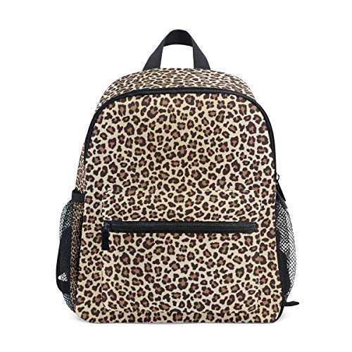 Mochila para niños Leopard Animal Gemoetric Kindergarten Preescolar Bolsa para niños pequeños niñas niños