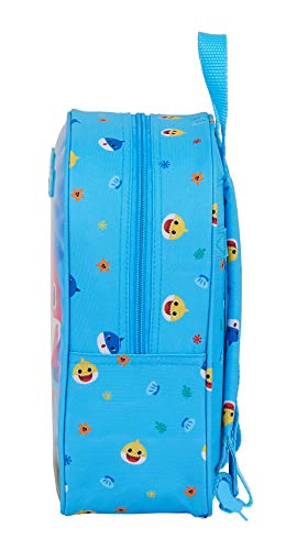 Mochila Safta Infantil de Baby Shark, 220x100x270mm, azul claro