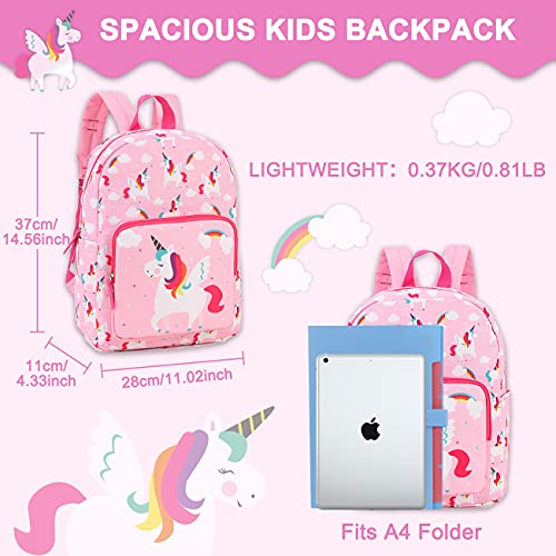 Mochila Unicornio Niña,RAVUO Ligera Mochilas Infantil Lindo Mochila Escolar Mochilas Preescolar Escolar Kindergarten con Correa de Pecho