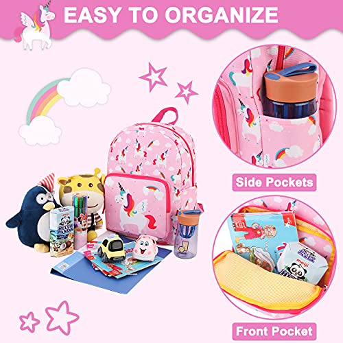 Mochila Unicornio Niña,RAVUO Ligera Mochilas Infantil Lindo Mochila Escolar Mochilas Preescolar Escolar Kindergarten con Correa de Pecho