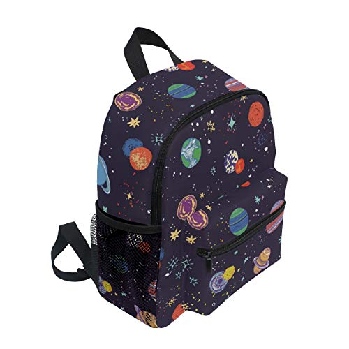 Mochilas Escolares Infantiles, Space Planets Impreso Personalizado Ligero Preescolar Bolsa para Niñas Niños