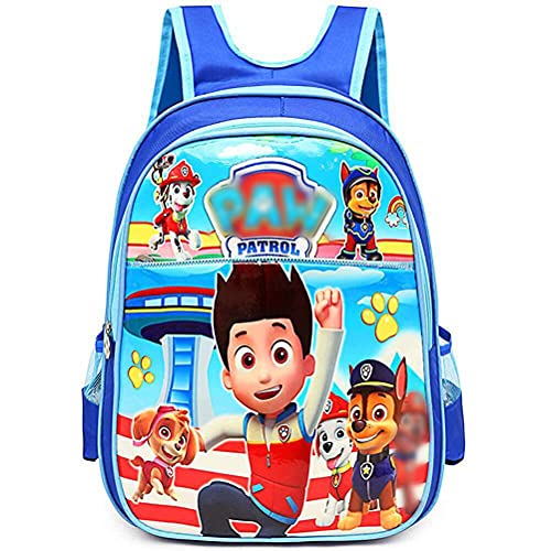 Mochilas Infantiles Guarderia Mochilas Infantiles Patrulla Canina Bolsas Escolares De Dibujos Animados para Niñas Y Niños De 3 A 6 Años Azul