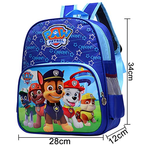 Mochilas Infantiles Guarderia Mochilas Infantiles Patrulla Canina Bolsas Escolares De Dibujos Animados para Niñas Y Niños De 3 A 6 Años Azul