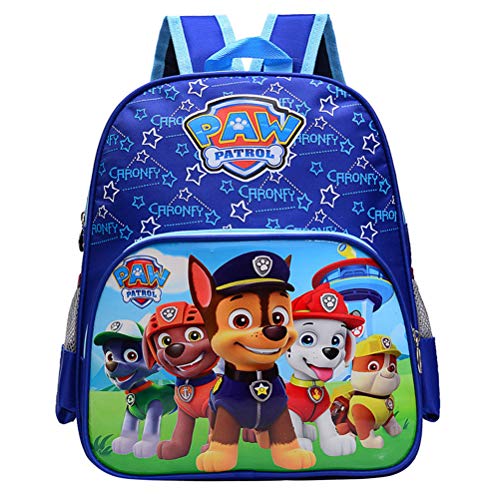 Mochilas Infantiles Guarderia Mochilas Infantiles Patrulla Canina Bolsas Escolares De Dibujos Animados para Niñas Y Niños De 3 A 6 Años Azul