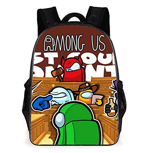 Mochilas Mochila escolar para niños Entre nosotros Mochila escolar Juego Mochila escolar de dibujos animados en 3D para niños Estudiantes de primaria y secundaria