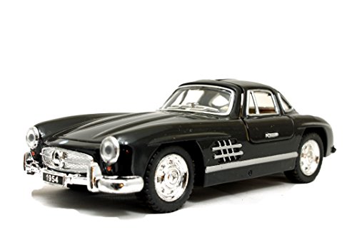 Modelo de coche Mercedes 300 SL con accionamiento por retorno, 1:36, aprox. 12 cm, cuatro colores, rojo, blanco, plata o negro, selección aleatoria