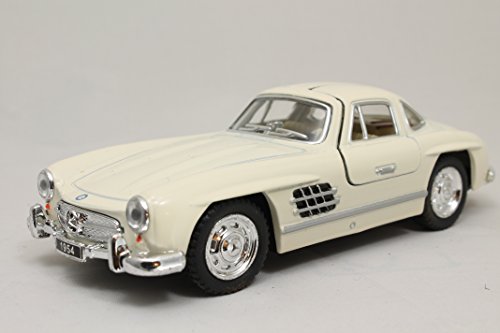 Modelo de coche Mercedes 300 SL con accionamiento por retorno, 1:36, aprox. 12 cm, cuatro colores, rojo, blanco, plata o negro, selección aleatoria