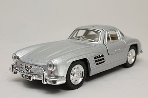 Modelo de coche Mercedes 300 SL con accionamiento por retorno, 1:36, aprox. 12 cm, cuatro colores, rojo, blanco, plata o negro, selección aleatoria