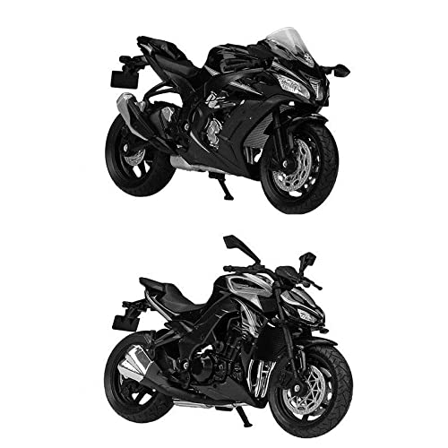 Modelo de Motocicleta de Juguete, 1:18 Compatible con Kawasaki Ninja Zx10 RR Z1000r 2017 Diecast Motoccycle Motocicleta de Juguete (Color : A)