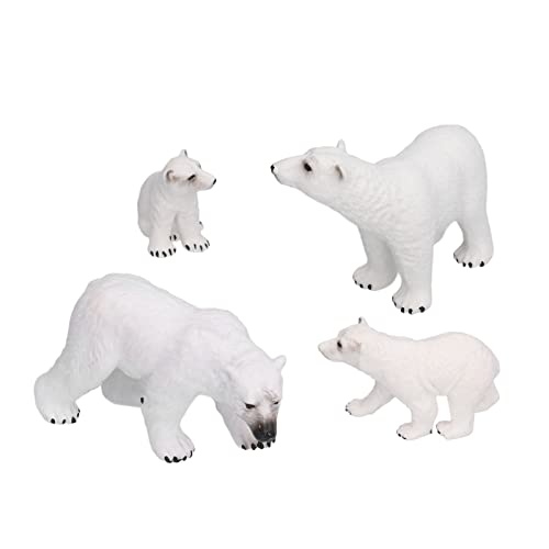 Modelos de Oso Blanco, Decoración de Figuras de Animales del Océano de Plástico para el Día de Acción de Gracias para Navidad para Fiestas Infantiles(6 osos polares)