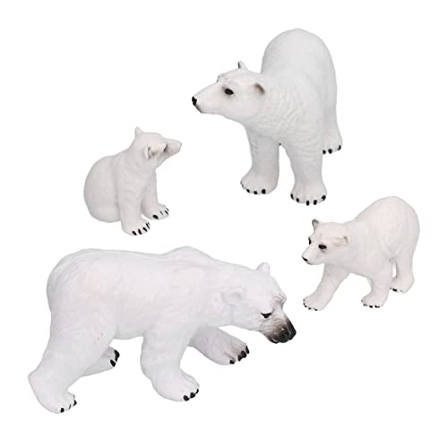 Modelos de Oso Blanco, Decoración de Figuras de Animales del Océano de Plástico para el Día de Acción de Gracias para Navidad para Fiestas Infantiles(6 osos polares)