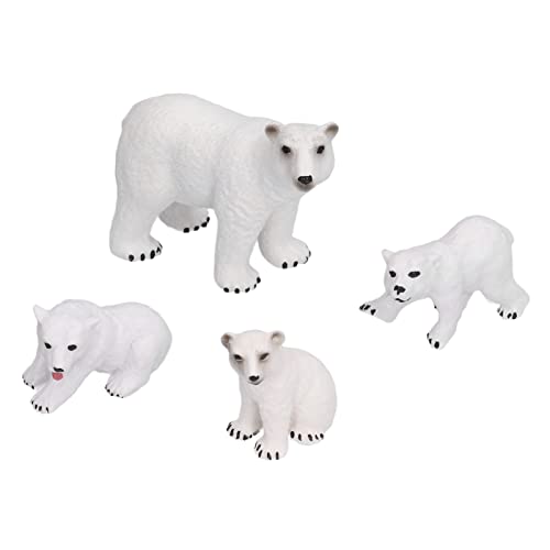 Modelos de Oso Blanco, Decoración de Figuras de Animales del Océano de Plástico para el Día de Acción de Gracias para Navidad para Fiestas Infantiles(6 osos polares)