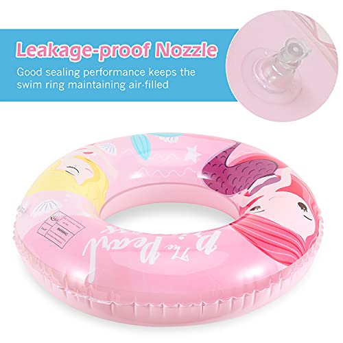 MoKo 75cm Anillo de Natación de PVC, [2PZS]Flotador Hinchable con Patrón de Dibujos Animados Lindo, Flotante Inflable Divertido Ideal para Parque Acuático Piscina Playa Fiesta para Niños, Multicolores