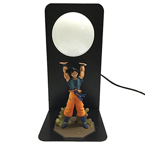 MOLUO Lámpara luz Nocturna niños Dragon Ball Z Son Goku Kamehameha LED Anime Light Toy PVC Figuras de acción Anime Dragon Ball Super Goku Super Saiyan 3 Juguetes