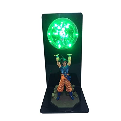 MOLUO Lámpara luz Nocturna niños Dragon Ball Z Son Goku Kamehameha LED Anime Light Toy PVC Figuras de acción Anime Dragon Ball Super Goku Super Saiyan 3 Juguetes