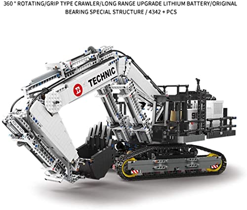 MOMAMO Technic Excavadora Technic Excavadora Control Remoto, 4342 Piezas 2.4Ghz / App Technic Excavadora Orugas Motorizada Juego Construcción Abrazadera Moc Compatible con Lego Technic