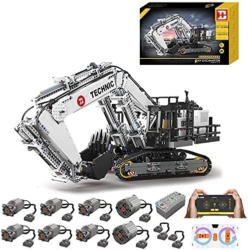 MOMAMO Technic Excavadora Technic Excavadora Control Remoto, 4342 Piezas 2.4Ghz / App Technic Excavadora Orugas Motorizada Juego Construcción Abrazadera Moc Compatible con Lego Technic