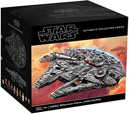 MOMAMO Technic Star Wars Millennium Falcon Modelo de Nave Espacial, 7528 Piezas de Gran Juego de construcción de Nave Espacial Compatible con Lego 84 * 56 * 21cm