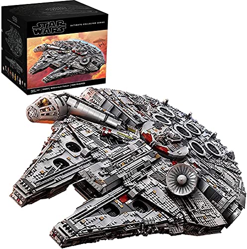 MOMAMO Technic Star Wars Millennium Falcon Modelo de Nave Espacial, 7528 Piezas de Gran Juego de construcción de Nave Espacial Compatible con Lego 84 * 56 * 21cm