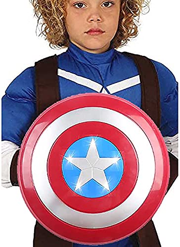 MOMAMOM Escudo Capitan America con Sonido Y Luz Plastico Juego De rol Juguete Apoyos De Película Niños Capitán América Shield Disfraz Navidad Halloween 32Cm Regalos De Cumpleaños