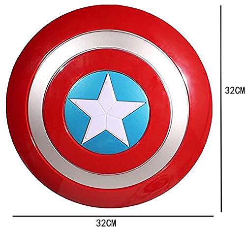 MOMAMOM Escudo Capitan America con Sonido Y Luz Plastico Juego De rol Juguete Apoyos De Película Niños Capitán América Shield Disfraz Navidad Halloween 32Cm Regalos De Cumpleaños