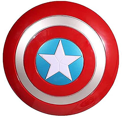 MOMAMOM Escudo Capitan America con Sonido Y Luz Plastico Juguete Apoyos De Película Niños Shield Disfraz Juego De rol Juguete Navidad Halloween 32Cm Regalos De Cumpleaños