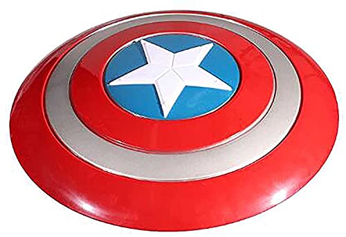 MOMAMOM Escudo Capitan America con Sonido Y Luz Plastico Juguete Apoyos De Película Niños Shield Disfraz Juego De rol Juguete Navidad Halloween 32Cm Regalos De Cumpleaños