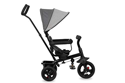 MOMI Iris Triciclo Infantil 5 en 1 con función de Buggy, para niños de 9 Meses a 5 años, Estructura Estable, Asiento 360 ° con cinturón de Seguridad de 5 Puntos, reposapiés