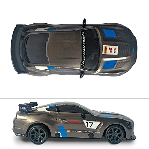 Mondo Motor Global Mustang GT4 - Modelo a Escala 1:28 - hasta 10 km/h de Velocidad - Coche de Juguete para niños - 63544