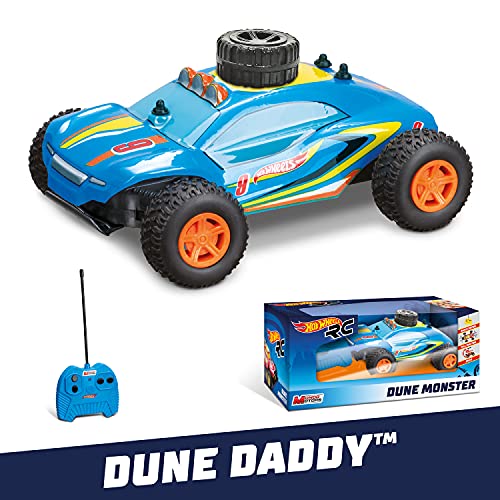 Mondo Motors Hot Wheels Dune Monster - Coche teledirigido a Escala 1:24, Doble frecuencia, hasta 10 km/h de Velocidad, Carcasa de Lexan, función Completa para niños, Modelo Surtido, 63682