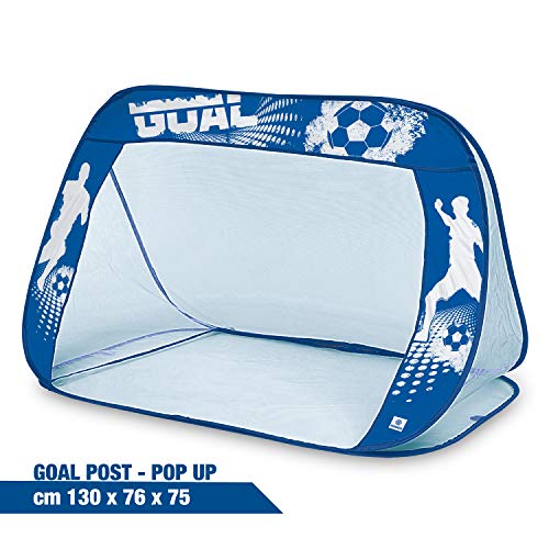 Mondo Toys-Goal Post Portería de fútbol Pop Up para niños 115 x 76 x 73 cm-28634, Color Azul Claro