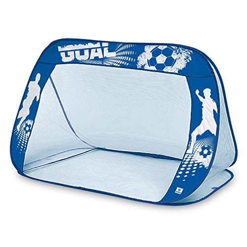 Mondo Toys-Goal Post Portería de fútbol Pop Up para niños 115 x 76 x 73 cm-28634, Color Azul Claro