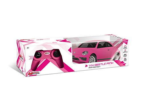 Mondo- VW New Beetle Pink Edition Volkswagen Coche R/C 1:24-16cm, Color Rosa, Scala 1:24 (63579)