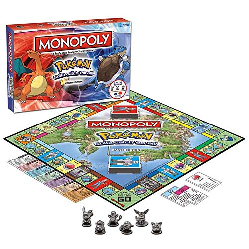 Monopoly Pokemon Board Juego Juguetes Familia Casual Tarjeta Juegos Recopilación De Juegos De Estrategia De Fiesta para Adultos En Edad 8 Arriba Versión En Inglés