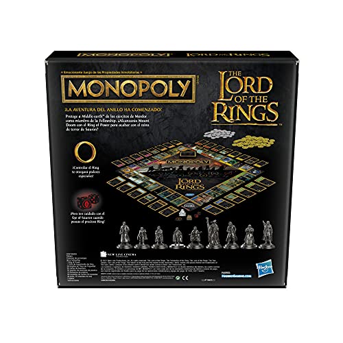 Monopoly: The Lord of The Rings - Juego de Mesa Inspirado en la trilogía cinematográfica - Juega como Miembro de la Comunidad - Edad: 8+