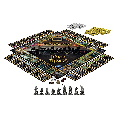 Monopoly: The Lord of The Rings - Juego de Mesa Inspirado en la trilogía cinematográfica - Juega como Miembro de la Comunidad - Edad: 8+