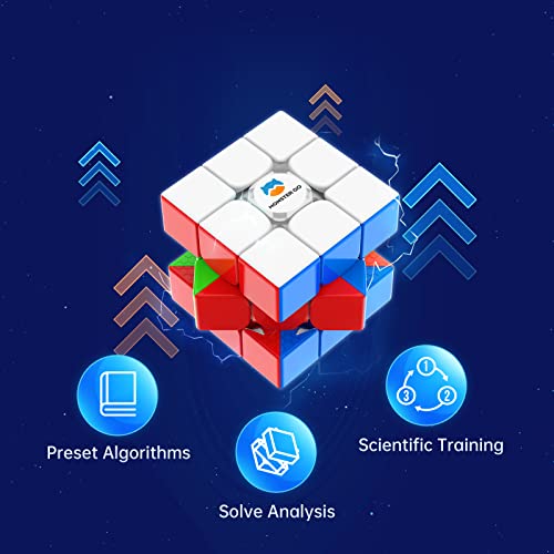 Monster Go 3Ai, 3x3 Speed Cube MG356 Smart Cube Intelligent Tracking Timing Movements Steps with CubeStation App(Premium Package)