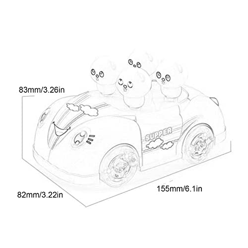 Montaje de desmontaje Universal Car Electric Light Music Rotación de 360 grados Montaje de dibujos animados Juguetes DIY Plegable Universal Car