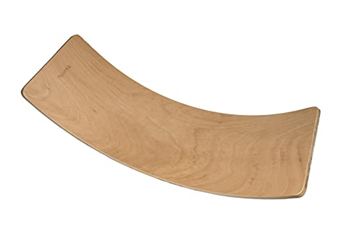 Montflé Tablas Equilibrio Montessori Waldorf Pikler Entrenador de Equilibrio Tabla Curva 100% Madera Natural Tabla Balancín para Adultos y Niños Tabla Yoga