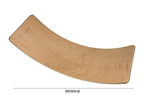 Montflé Tablas Equilibrio Montessori Waldorf Pikler Entrenador de Equilibrio Tabla Curva 100% Madera Natural Tabla Balancín para Adultos y Niños Tabla Yoga