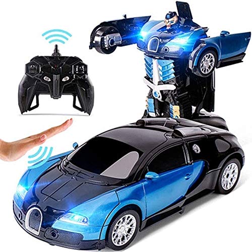 Mopoq RC Car, 4x4 rastreadores Gesto de detección Deformación Robot, 2.4G RC transformador Stunt Car King Kong juguete robot, 360 ° de rotación Drift Racing, de carga en movimiento de control de coche