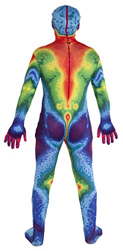 Morphsuits Disfraz de Imagen de cámara infrarroja Multicolor para Adultos, Conjunto Halloween, Talla L