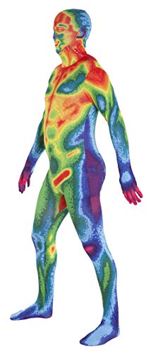 Morphsuits Disfraz de Imagen de cámara infrarroja Multicolor para Adultos, Conjunto Halloween, Talla L